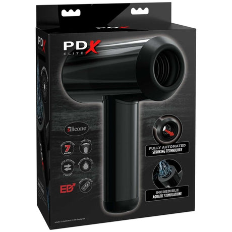 Masturbateur automatique aquatique double ouverture IPX7 — vue de profil