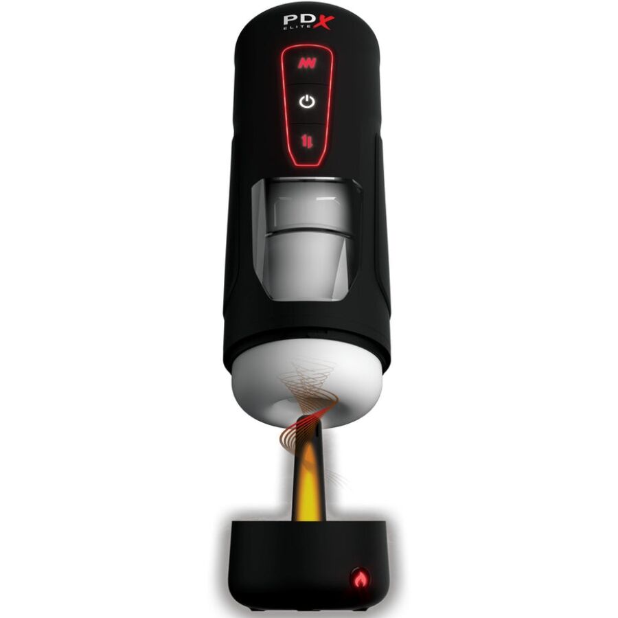 Masturbateur automatique va-et-vient chauffant USB-C — Milk Me Hotter · Pdx Elite · Masturbateurs Automatiques