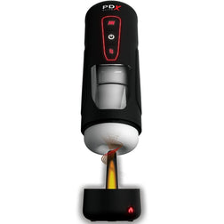 Masturbateur automatique noir avec fonction chauffante et va-et-vient motorisé