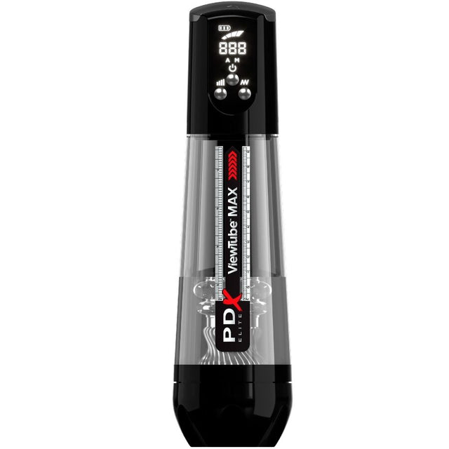 PDX ELITE VIEWTUBE MAX VIEW MASTURBATEUR AUTOMATIQUE AVEC ASPIRATION TRANSPARENTE