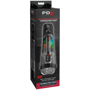 PDX ELITE VIEWTUBE MAX VIEW MASTURBATEUR AUTOMATIQUE AVEC ASPIRATION TRANSPARENTE