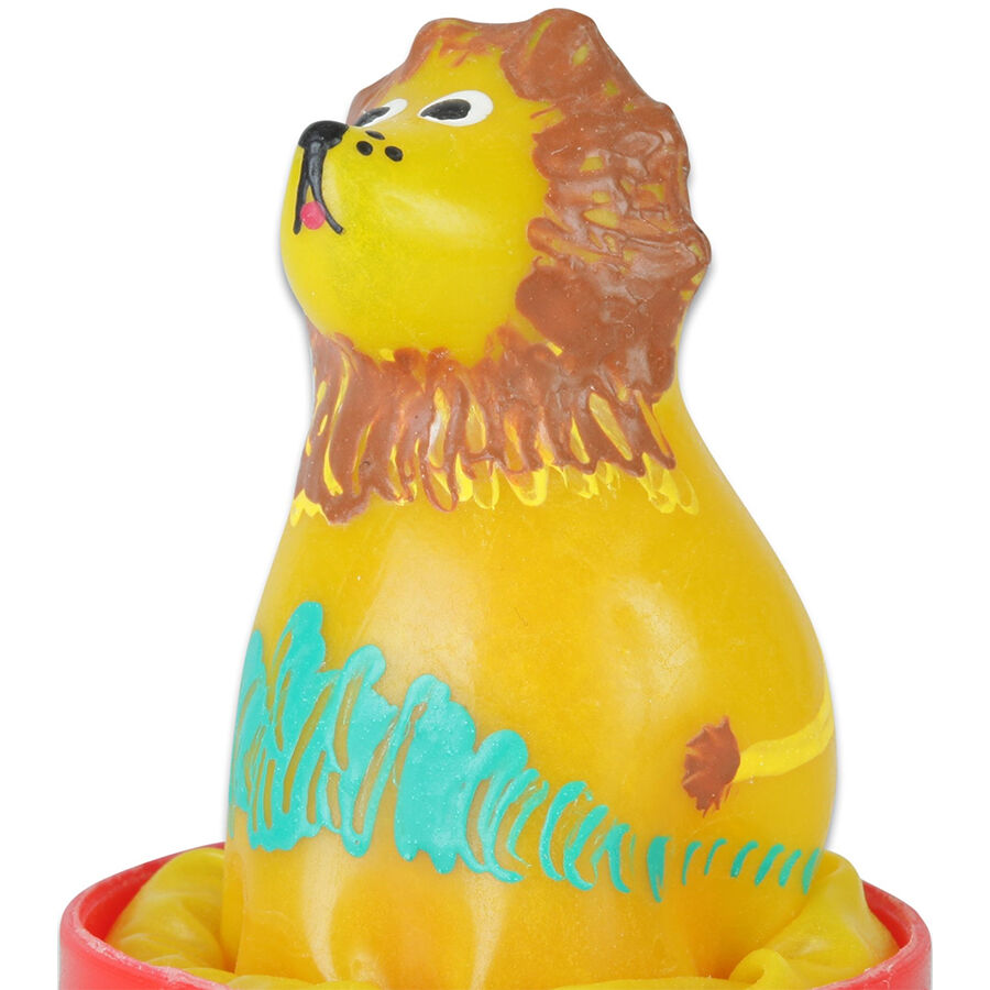 Préservatif fantaisie peint main — Lion Assis · Condomerie · PRÉSERVATIFS