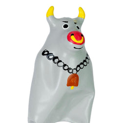 Préservatif décoratif XL peint main — Taureau Gris Modèle XL vu de face