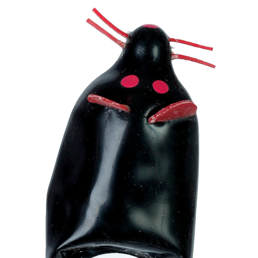 Préservatif fantaisie XL peint main — Souris Noire XL · Condomerie · PRÉSERVATIFS