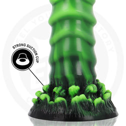 Vue sur la base ventouse solide du jouet en silicone