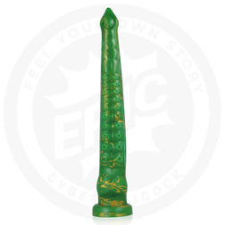 Gode tentacule vert vif avec reliefs pour stimulation interne