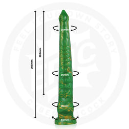 Schéma avec dimensions du gode tentacule de 29,5 cm