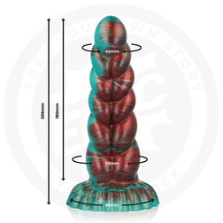 Schéma technique du gode fantasy avec dimensions en millimètres