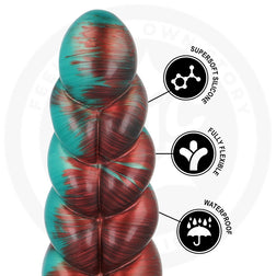 Détail du silicone médical souple et waterproof du gode fantasy
