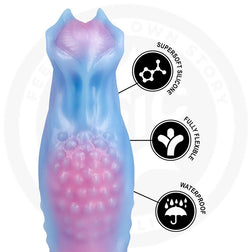 Détails techniques du gode ventouse silicone souple et étanche