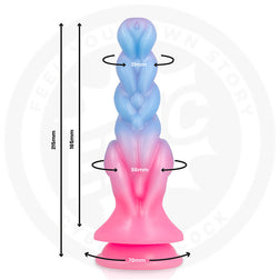Schéma technique du gode chapelet avec dimensions et diamètres indiqués