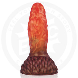 Gode fantasy orange et marron sur fond blanc