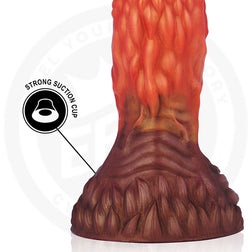 Zoom sur la base ventouse robuste du gode fantasy