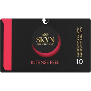 SKYN PRESERVATIF TEXTURE A LA SENSATION INTENSE AVEC UN DESIGN ONDULE 10 UNITES