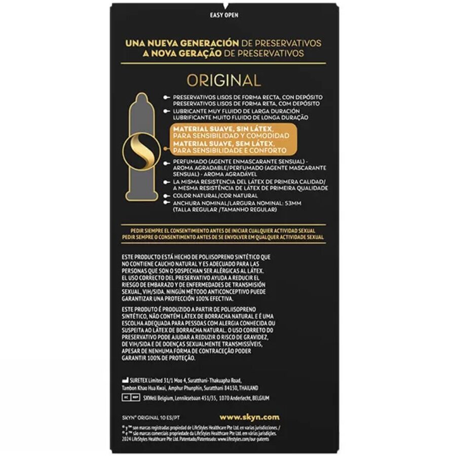 SKYN PRESERVATIF ORIGINAL SENSATION NATURELLE 10 UNITES