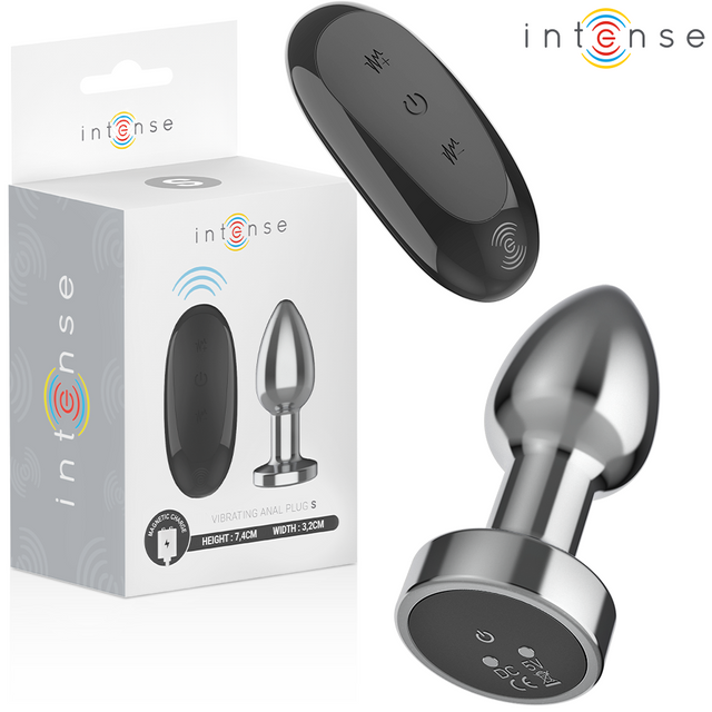 Plug vibrant aluminium 7,4 cm 10 modes télécommande — Intense S · Intense Anal Toys · Plugs Vibrants