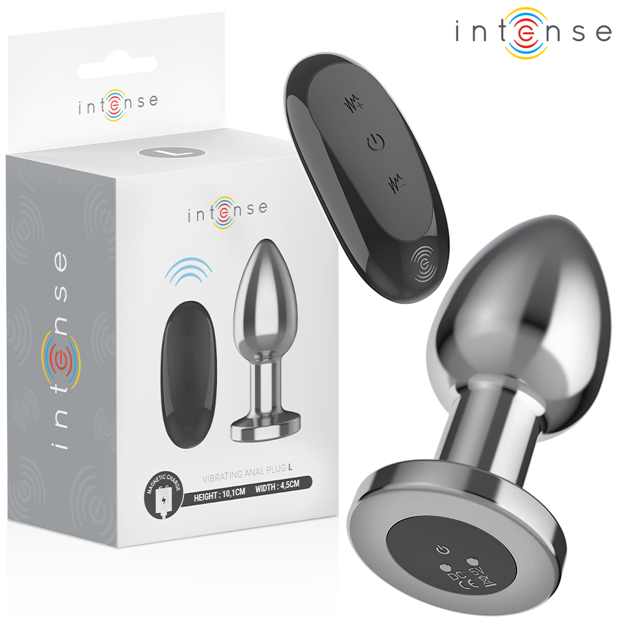 Plug vibrant aluminium 10,1 cm 10 modes télécommande — Intense L · Intense Anal Toys · Plugs Vibrants