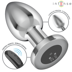 Plug vibrant aluminium 10,1 cm 10 modes télécommande — vue de profil