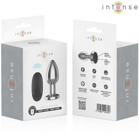 Plug vibrant aluminium 10,1 cm 10 modes télécommande — emballage