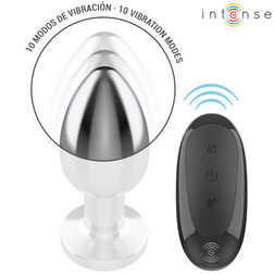 Plug vibrant aluminium 10,1 cm 10 modes télécommande — gros plan