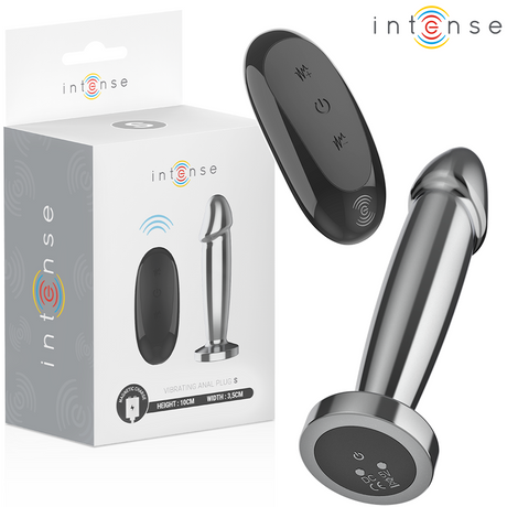Gode métal vibrant aluminium 10 cm 10 modes télécommande — Intense S · Intense Anal Toys · Godes Vibrants
