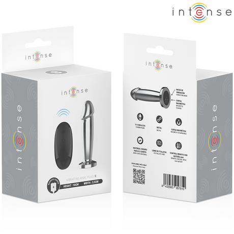 Gode métal vibrant aluminium 10 cm 10 modes télécommande — emballage