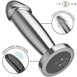 Gode métal vibrant aluminium 8,8 cm 10 modes télécommande — vue de profil
