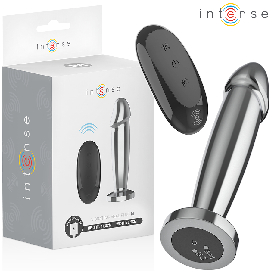 Gode métal vibrant aluminium 11,8 cm 10 modes télécommande — Intense M · Intense Anal Toys · Godes Vibrants