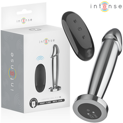Plug métal vibrant aluminium 11,8 cm 10 modes télécommande — Intense M · Intense Anal Toys · Plugs Vibrants