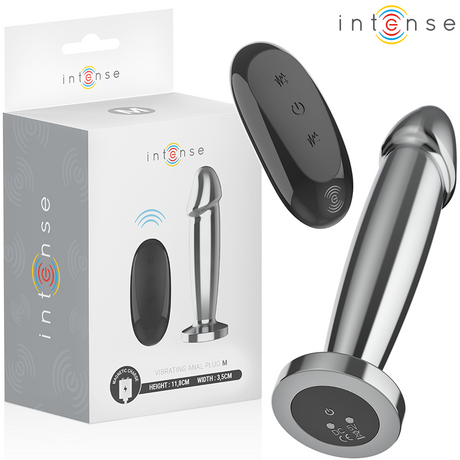 Gode métal vibrant aluminium 11,8 cm 10 modes télécommande — Intense M · Intense Anal Toys · Godes Vibrants