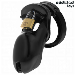 Cage de chasteté 10 cm 5 anneaux double verrouillage — Locked Forbidden Vault — vue 3