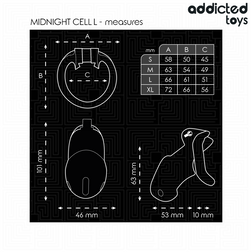 Cage de chasteté noire opaque — Midnight Cell taille L — vue 5