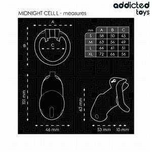 ADDICTED TOYS LOCKED MINDNIGHT CELL CAGE A PENIS TAILLE L