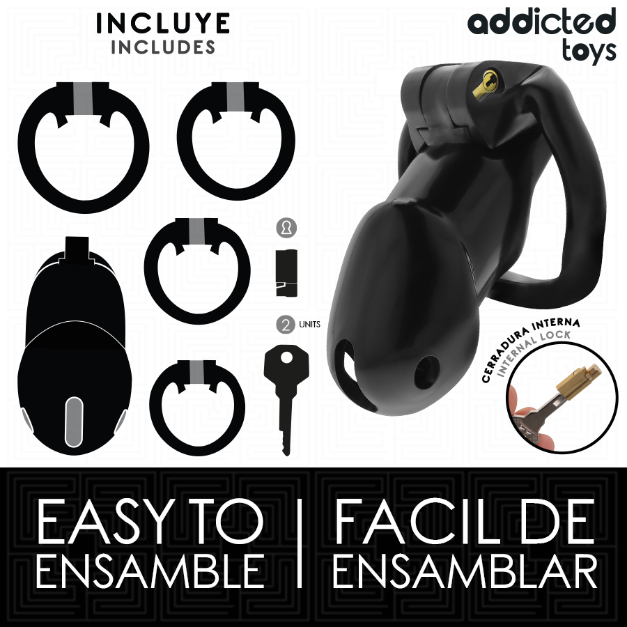 ADDICTED TOYS LOCKED MINDNIGHT CELL CAGE A PENIS TAILLE L