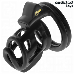 Cage de chasteté ajourée 8,5 cm cadenas doré — Locked Gilden Cage — vue 3