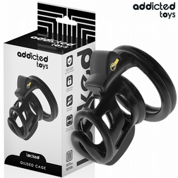 Cage de chasteté ajourée 8,5 cm cadenas doré — Locked Gilden Cage
