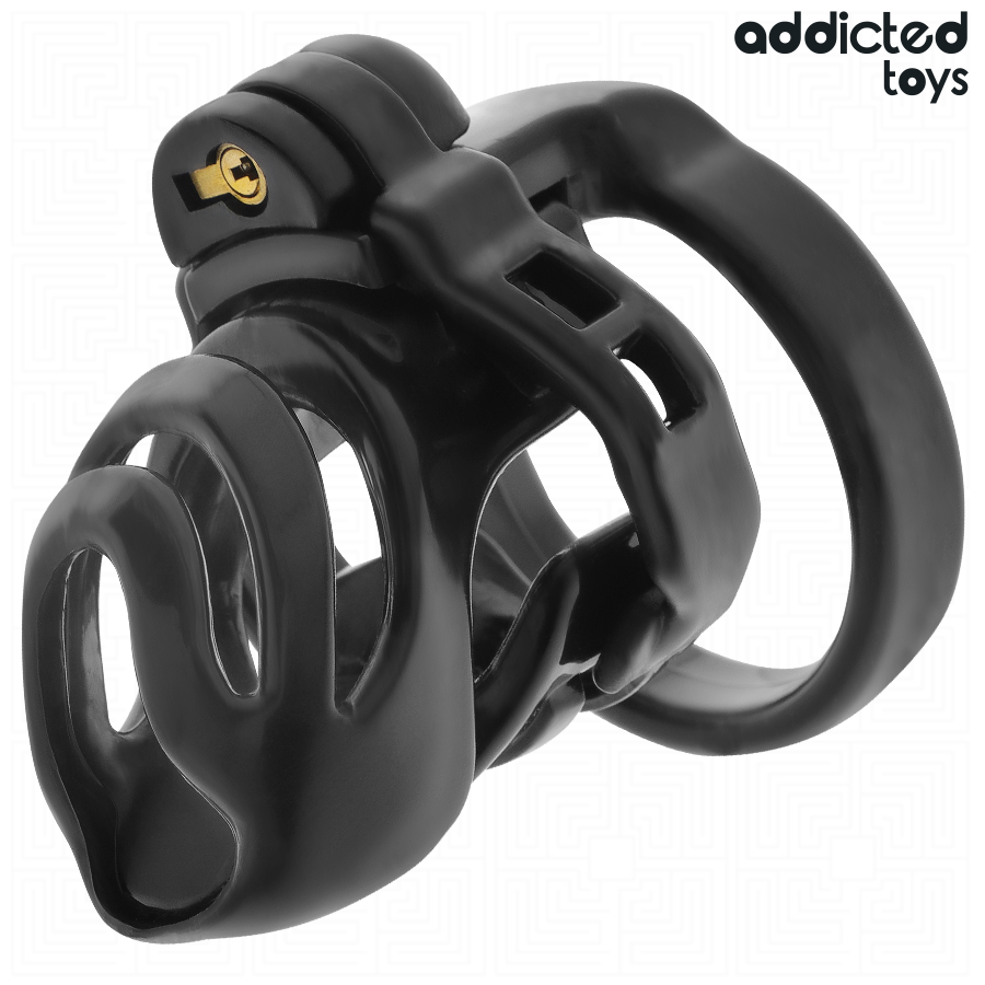 Cage de chasteté avec tige urétrale 6,7 cm — gros plan