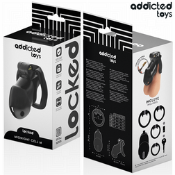 Cage de chasteté serrure intérieure 4 anneaux — Locked Midnight Cell M — vue 6