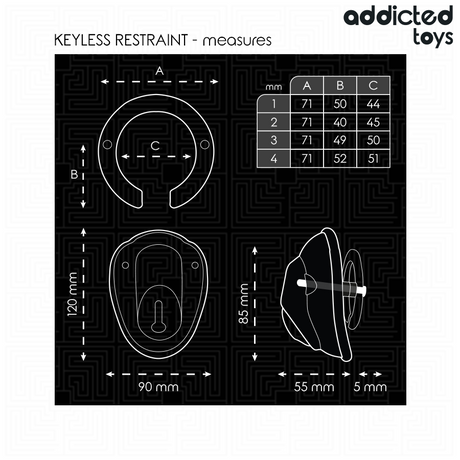 ADDICTED TOYS LOCKED A PENIS VERROUILLEE SANS CLE 115 CM