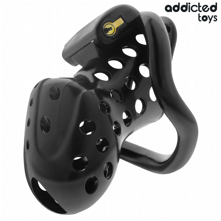 Cage de chasteté perforée 10,5 cm — gros plan