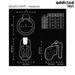 Cage de chasteté ajourée serrure intégrée — Sealed Crypt — vue 5