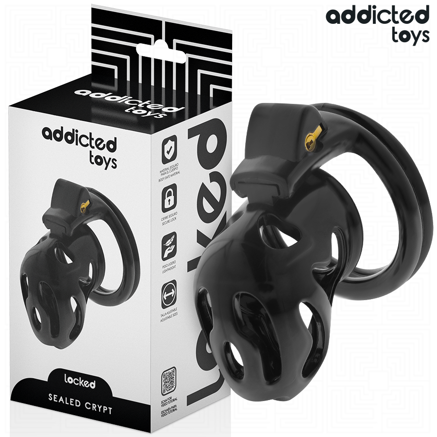 ADDICTED TOYS LOCKED A PENIS CRYPTEE VERROUILLEE ET SCELLEE 8 CM