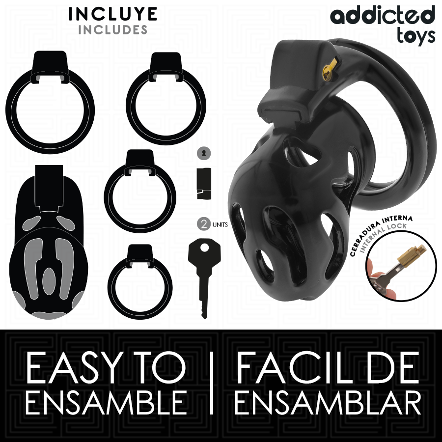ADDICTED TOYS LOCKED A PENIS CRYPTEE VERROUILLEE ET SCELLEE 8 CM