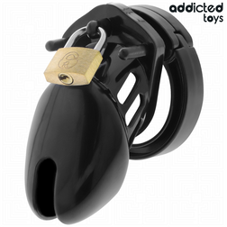 Cage de chasteté compacte 7 cm 5 anneaux — Locked Obsidian Hold S — vue 2