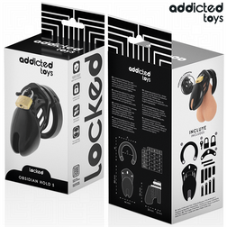 Cage de chasteté compacte 7 cm 5 anneaux — Locked Obsidian Hold S — vue 6