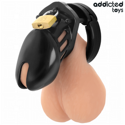 Cage de chasteté compacte 7 cm 5 anneaux — Locked Obsidian Hold S — vue 3