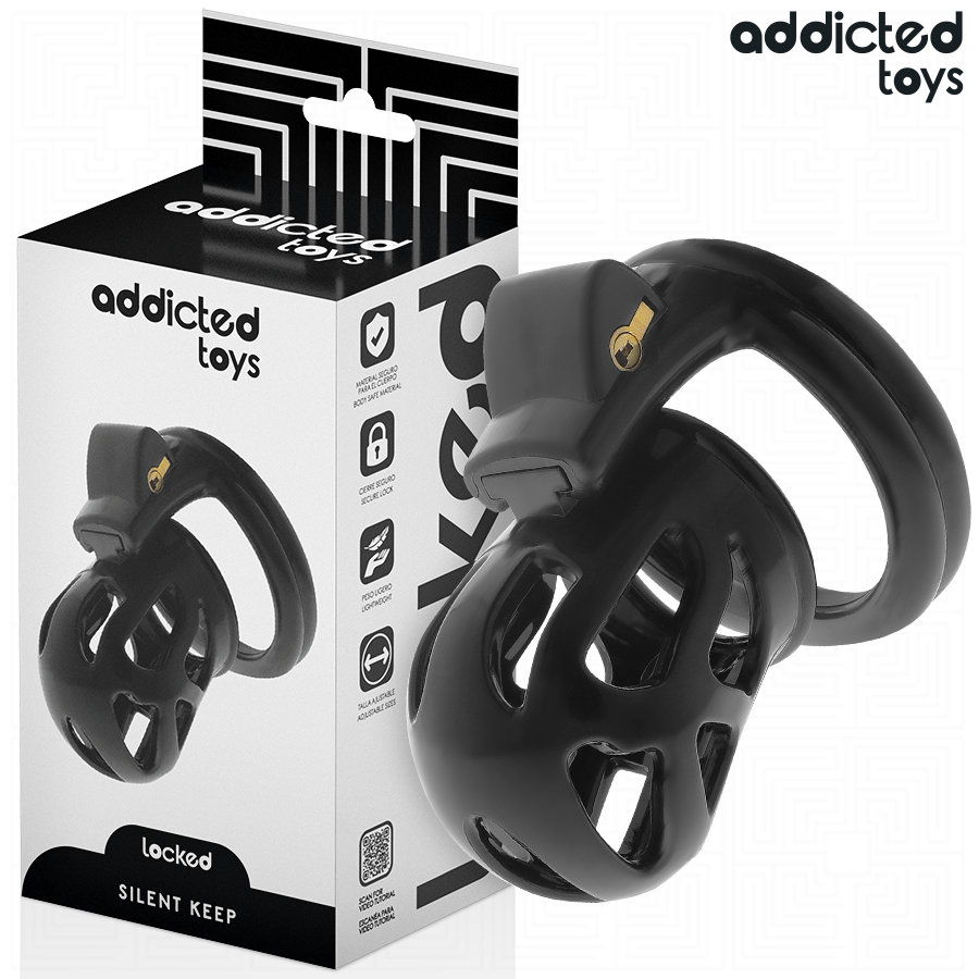 Cage de chasteté ultra-compacte silencieuse 5,8 cm — Locked Silent Keep · Addicted Toys Locked · Cages de chasteté