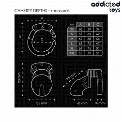Cage de chasteté semi-ouverte ajustable 7,5 cm — Chastity Depths — vue 5