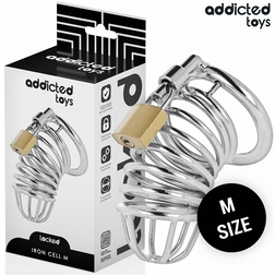 Cage de chasteté en métal Iron Cell taille M avec cadenas