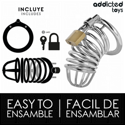 ADDICTED TOYS LOCKED CAGE A PENIS EN METAL IRON CELL 4 CM TAILLE S